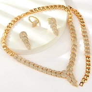 Show details for Fancy Flowers & Plants Copper or Brass 4 Piece Jewelry Set