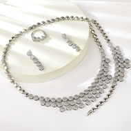 Show details for Staple Geometric Copper or Brass 4 Piece Jewelry Set