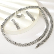 Show details for Unique Cubic Zirconia Luxury 4 Piece Jewelry Set