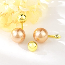 Show details for Great Artificial Pearl Copper or Brass Dangle Earrings