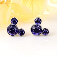 Show details for Designer Platinum Plated Swarovski Element Dangle Earrings with No-Risk Return