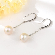 Show details for Good Quality Artificial Pearl Irregular Dangle Earrings