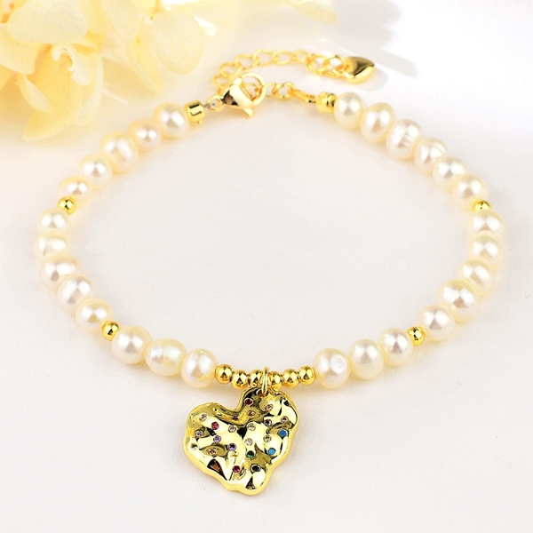 Picture of Nice fresh water pearl Gold Plated Fashion Bracelet