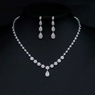 Show details for Purchase Platinum Plated White 2 Piece Jewelry Set Best Price Show details for Purchase Platinum Plated White 2 Piece Jewelry Set Best Price