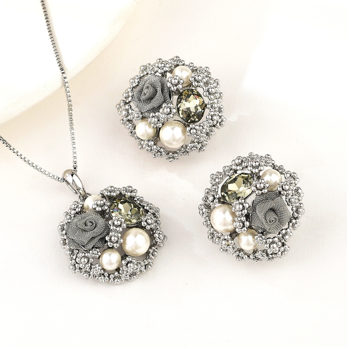 Nickel Free Gold Plated Party 2 Piece Jewelry Set with Easy Return