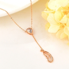 Show details for Fashion Rose Gold Plated Pendant Necklace with Member Discount