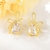 Picture of New Season White Flowers & Plants Dangle Earrings with Full Guarantee