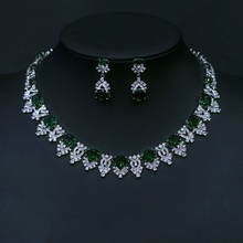 Show details for Pretty Cubic Zirconia Platinum Plated 2 Piece Jewelry Set