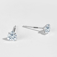 Picture of Attractive White Platinum Plated Stud Earrings For Your Occasions