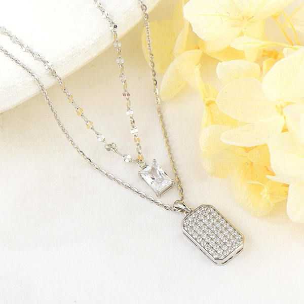 Picture of Inexpensive 925 Sterling Silver Geometric Pendant Necklace from Reliable Manufacturer