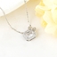 Show details for Nickel Free Platinum Plated White Pendant Necklace with No-Risk Refund