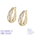 Picture of Wholesale Gold Plated Cubic Zirconia Huggie Earrings with No-Risk Return