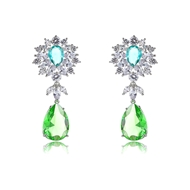 Picture of Famous Flowers & Plants Platinum Plated Dangle Earrings