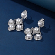 Picture of Popular Artificial Pearl Luxury Dangle Earrings