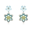 Show details for Beautiful Cubic Zirconia Flower Dangle Earrings