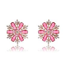 Show details for Delicate Snowflake Gold Plated Dangle Earrings