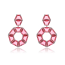 Show details for Sparkly Party Pink Dangle Earrings