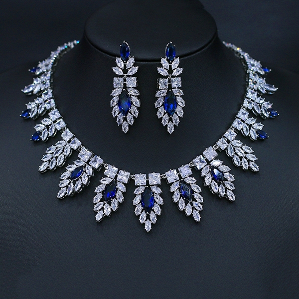 Picture of Party Blue 2 Piece Jewelry Set with Fast Shipping