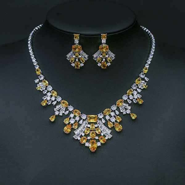 Picture of Good Quality Cubic Zirconia Party 2 Piece Jewelry Set