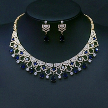 Show details for New Cubic Zirconia Gold Plated 2 Piece Jewelry Set