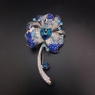 Show details for Nickel Free Platinum Plated Swarovski Element Brooche with Fast Shipping