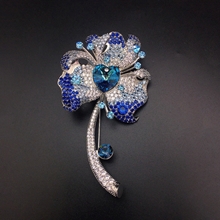 Show details for Nickel Free Platinum Plated Swarovski Element Brooche with Fast Shipping