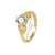 Picture of Trendy Gold Plated White Fashion Ring with No-Risk Refund