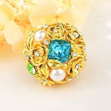 Show details for Fashion Artificial Crystal Gold Plated Fashion Ring