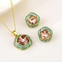 Show details for Buy Gold Plated Yellow 2 Piece Jewelry Set with Fast Shipping