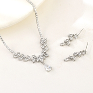 Show details for Charming White Platinum Plated 2 Piece Jewelry Set As a Gift