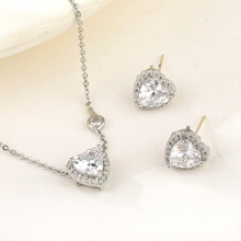 Show details for Recommended Platinum Plated Love & Heart 2 Piece Jewelry Set from Top Designer