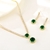 Picture of New Cubic Zirconia Green 2 Piece Jewelry Set