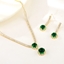 Show details for New Cubic Zirconia Green 2 Piece Jewelry Set