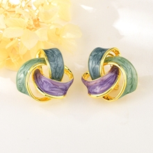 Show details for Classic Enamel Dangle Earrings at Unbeatable Price