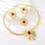 Picture of Designer Gold Plated Red 3 Piece Jewelry Set with Easy Return