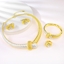 Show details for Charming White Multi-tone Plated 4 Piece Jewelry Set As a Gift