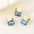Picture of Delicate Flowers & Plants Blue 2 Piece Jewelry Set