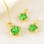 Picture of Most Popular Artificial Crystal Green 2 Piece Jewelry Set