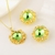 Picture of Nickel Free Gold Plated Green 2 Piece Jewelry Set with Easy Return