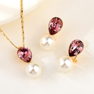 Show details for Unusual Geometric Purple 2 Piece Jewelry Set