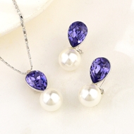 Show details for Party Platinum Plated 2 Piece Jewelry Set with Beautiful Craftmanship