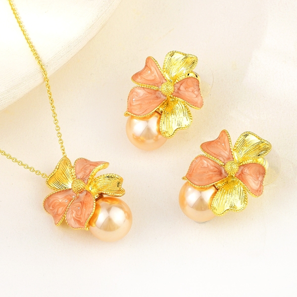 Picture of Zinc Alloy Flowers & Plants 2 Piece Jewelry Set with 3~7 Day Delivery