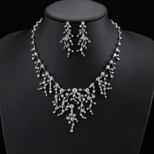 Show details for Platinum Plated Luxury 2 Piece Jewelry Set with Fast Shipping