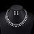 Picture of Brand New White Platinum Plated 2 Piece Jewelry Set Factory Supply