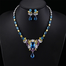 Show details for Attractive Blue Flowers & Plants 2 Piece Jewelry Set For Your Occasions