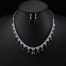 Show details for Distinctive Platinum Plated Luxury 2 Piece Jewelry Set with Low MOQ