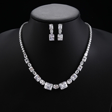 Show details for Brand New White Platinum Plated 2 Piece Jewelry Set with SGS/ISO Certification