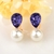 Picture of Charming Purple Swarovski Element Dangle Earrings As a Gift