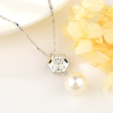Show details for Featured White Swarovski Element Pendant Necklace with Full Guarantee