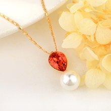 Show details for Good Swarovski Element Red Pendant Necklace